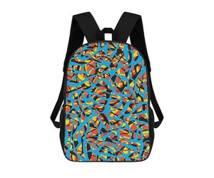 sinyumoney Expressionist Traits 04 Mochila Infantil, Mochila Escolar Impresa En 3D, Mochila Para Niños Y Niñas, Mochila Escolar Ajustable Para La Escuela Primaria 17inch
