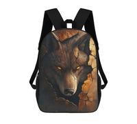 sinyumoney Eyes of Eternity Wolf Mochila Infantil Para Niñas, Mochila Escolar 3D, Mochila Para Niños Pequeños, Mochila Informal De Día, Mochila Escolar De Moda 17inch