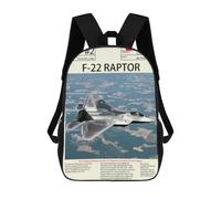 sinyumoney F22 Raptor Aircraft Mochila De Peluche Con Dibujos Animados, Mochila 3D Para Niños, Bolsa Escolar, Idea De Regalo De Cumpleaños Para Niños Y Niñas 17inch