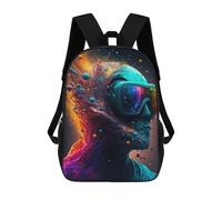 sinyumoney Face of The Universe Mochila Escolar Infantil De 17 Pulgadas, Impresa En 3D, Estilo Casual, Para Niños, Ideal Para Viajes, Como Mochila Escolar O Para Llevar Libros.