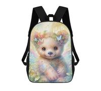 sinyumoney Fairy Flower Bear Mochilas Impresas En 3D Para Niños 17inch Mochilas De Moda Informales Para El Día A Día, Bolsas De Viaje, Mochilas Informales Para Exteriores Para Niños Y Niñas