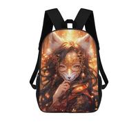 sinyumoney Fairy Fox Girl Anime Mochilas De Moda Impresas En 3D 17inch Mochila Escolar Informal Para Niños De Primaria Y Secundaria