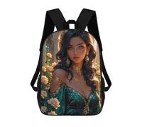 Sinyumoney Fairy in Yellow Mochila Escolar Para Niños Impreso En 3D, Ideal Para Viajes Y Libros, Emerald Beauty Enchanted Jewel Of The Garden, 17"
