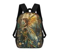 sinyumoney Fairy Stained Glass Mochila Escolar Impresa En 3D Para Niños Mochilas De Viaje De Alta Capacidad Bolsas Para Libros Mochila Escolar Para Niños Mochila 17inch