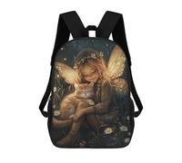 sinyumoney Fairy with Cat in Garden Mochila Escolar De 17 Pulgadas Impresa En 3D Mochilas Infantiles Mochila Genial Impresa En 3D Para Niños De Primaria Y Secundaria