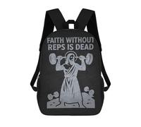 sinyumoney Faith Without Reps Is Dead - Christianity Humor Mochila De Negocios Resistente Para Portátil Para Niñas, Niños Y Adolescentes 17inch