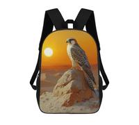 sinyumoney Falcon at Sunset Mochilas Infantiles Impresas En 3D, Mochilas De Moda Informales, Mochilas De Viaje Bonitas, Mochilas Informales Para Exteriores Para Niños Y Niñas 17inch