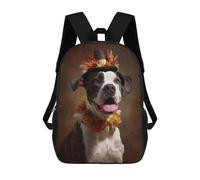 sinyumoney Fall Dog Portrait Mochilas De 17 Pulgadas Para Niños, Mochilas Escolares Impresas En 3D Para Estudiantes De Primaria Y Secundaria, Para Niños Y Niñas.