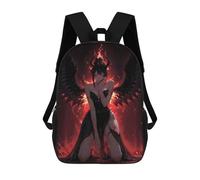 sinyumoney Fallen Angel with Wings of Fire Mochila Escolar Ligera E Informal Para El Día A Día, Ideal Para La Escuela, El Trabajo O Los Viajes 17inch