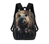 sinyumoney Family Bear Mochila Escolar Mochila De Día Mochila De Negocios Mochila Impermeable Para Libros Para Hombres/mujeres 17inch