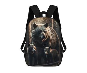 sinyumoney Family Bear Mochila Escolar Mochila De Día Mochila De Negocios Mochila Impermeable Para Libros Para Hombres/mujeres 17inch