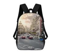 sinyumoney Famous Gran Vía, Madrid, Spain Mochilas Escolares Para Niños Y Niñas, Mochilas Deportivas Informales Para Primaria, Mochilas De Gran Capacidad Para Libros 17inch