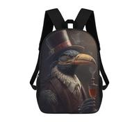sinyumoney Fantastic Bird in A Bar Mochila Escolar Infantil Impresa En 3D, Mochila Informal De Moda Para Niños, Mochila De Viaje De Alta Capacidad Para Libros Para Niños 17inch