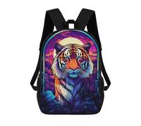 sinyumoney Fantastic Tiger The Wild Mochila Escolar Grande Resistente Al Agua Para Portátil Para Niñas, Niños Y Adolescentes 17inch