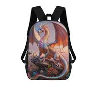 sinyumoney Fantastical Dragon Safari Mochila Escolar Para Niñas 17inch Mochila Informal Ligera Para Niños Y Niñas, Ideal Para Estudiantes De Secundaria