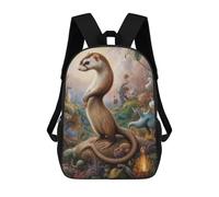 sinyumoney Fantastical Ferret Mochila Escolar Para Niños Mochila Escolar Impresa En 3D Mochila Escolar De Moda Para Niños De Primaria Y Secundaria 17inch