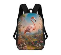 sinyumoney Fantastical Pink Flamingo Mochila Escolar Infantil Impresa En 3D Para Niños, Mochilas De Viaje, Bolsas Para Libros Para Niños Estudiantes De Primaria 17inch