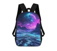 sinyumoney Fantasy Alien Planet Landscape -3 17inch Mochilas Escolares Impresas En 3D, Mochilas Escolares De Moda Para Niños De Primaria Y Secundaria