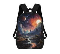 sinyumoney Fantasy Alien Planet Mochila Escolar Grande Resistente Al Agua Para Portátil Para Niñas, Niños Y Adolescentes 17inch