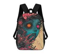 sinyumoney Fantasy Artwork with Surreal Face Design Mochilas Infantiles Impresas En 3D De 17 Pulgadas. Mochila Escolar Informal Impresa En 3D Para Niños De Primaria Y Secundaria.