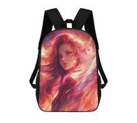 sinyumoney Fantasy Artwork Woman with Cat Mochila Escolar Impresa En 3D 17inch Mochilas De Moda Para Niños, Mochilas Escolares Para Niños De Primaria Y Secundaria