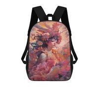 sinyumoney Fantasy Artwork Woman with Phoenix Wings Mochila Escolar Infantil De 17 Pulgadas, Impresa En 3D, Estilo Casual, Para Niños, Ideal Para Viajes, Como Mochila Escolar O Para Llevar Libros.