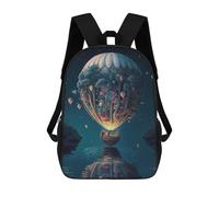 sinyumoney Fantasy Balloon Voyage Mochila, Mochila Infantil, Mochila Escolar Para Estudiantes, Mochila Para Libros, Mochila Escolar Impresa En 3D Para Niños Y Niñas 17inch