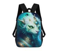 sinyumoney Fantasy Beast Crown Art Print Mochila Escolar Infantil De 17 Pulgadas, Impresa En 3D, Estilo Casual, Para Niños, Ideal Para Viajes, Como Mochila Escolar O Para Llevar Libros.