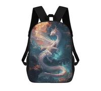 sinyumoney Fantasy Beast White Dragon Mochilas Infantiles Impresas En 3D, Mochilas De Moda Informales, Mochilas De Viaje Bonitas, Mochilas Informales Para Exteriores Para Niños Y Niñas 17inch