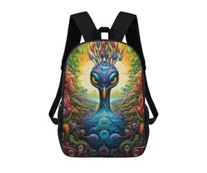sinyumoney Fantasy Bird in Colorful Forest Mochila Escolar Para Niños, Mochila Escolar De Gran Capacidad Para Niños, Mochila Escolar 3D, Regalos Para Niños 17inch