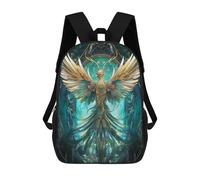 sinyumoney Fantasy Blue Fire Phoenix Mochila Infantil, Mochila Escolar De Gran Capacidad Para Estudiantes, Mochila Para Libros, Mochila Para Niños, Niñas, Adultos Y Adolescentes 17inch