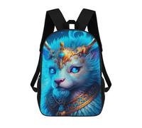 sinyumoney Fantasy Blue Horned Beast Art Print 17inch Mochila Escolar Impresa En 3D Para Niños, Mochila Escolar Informal De Moda, Mochilas De Viaje Para Niños Y Estudiantes.