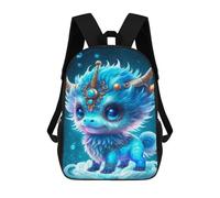 sinyumoney Fantasy Blue Mythical Creature Mochila Escolar De 17 Pulgadas Impresa En 3D Mochilas Infantiles Mochila Genial Impresa En 3D Para Niños De Primaria Y Secundaria