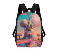 sinyumoney Fantasy Castle in Pastel Colors -1 Mochila Infantil, Mochila Escolar Impresa En 3D, Mochila Para Niños Y Niñas, Mochila Escolar Ajustable Para La Escuela Primaria 17inch