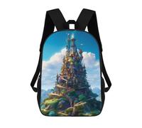 sinyumoney Fantasy Castle in The Sky -3 Mochila Escolar Infantil Impresa En 3D Para Niños, Mochilas De Viaje, Bolsas Para Libros, Mochila Escolar Infantil 17inch