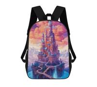 sinyumoney Fantasy Castle in The Sky -4 Mochilas Para Niños Mochila Escolar Mochila Escolar Impresa En 3D Para Niños Estudiantes De Primaria Y Secundaria 17inch