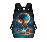 sinyumoney Fantasy Castle in The Sky Mochila Escolar, De Negocios, Para Portátil, Unisex, Informal, Para Adolescentes, Chicas, Chicos, Mujeres Y Hombres 17inch