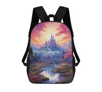 sinyumoney Fantasy Castle Landscape Mochila Escolar Ligera Mochila Escolar De Día Mochila Para Libros Para La Universidad Para Acampar Aventuras Al Aire Libre Y Viajes Diarios 17inch