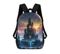sinyumoney Fantasy Castle Scenery Mochila Escolar Para Niños, Mochila Escolar De Gran Capacidad Para Niños, Mochila Escolar 3D, Regalos Para Niños 17inch