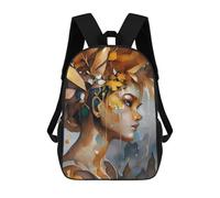 Sinyumoney Fantasy Castle Waterfall Mochila Escolar para Adolescentes, Impreso En 3D, Ajustable, Con Bolsillos De Moda Para Niños, Niños, Niñas Estudiantes Y Adolescentes, Espíritu de Samhain, 17"