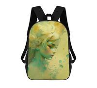 Sinyumoney Fantasy Castle Waterfall Mochila Escolar para Adolescentes, Impreso En 3D, Ajustable, Con Bolsillos De Moda Para Niños, Niños, Niñas Estudiantes Y Adolescentes, Dappled Sunlight, 17"