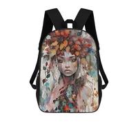 Sinyumoney Fantasy Castle Waterfall Mochila Escolar para Adolescentes, Impreso En 3D, Ajustable, Con Bolsillos De Moda Para Niños, Niños, Niñas Estudiantes Y Adolescentes, Otoño Naturaleza Nymph, 17"