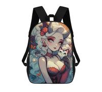 sinyumoney Fantasy Cat Lady Artwork Mochila Escolar Ligera Para Aeropuerto, Estudiantes Universitarios, Mochila Para Niños/niñas/adolescentes 17inch