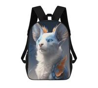 sinyumoney Fantasy Cat with Butterfly Wings 17inch Mochilas Escolares Impresas En 3D, Mochilas Escolares De Moda Para Niños De Primaria Y Secundaria