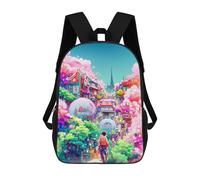 sinyumoney Fantasy Cityscape Mochila Escolar Impresa En 3D Para Niños, Mochila Escolar Informal De Moda Para Viajes Para Niños Y Estudiantes 17inch