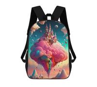 sinyumoney Fantasy Cloud Castle Sky Mochila Escolar Para Niños Mochila Escolar Impresa En 3D Mochila Escolar De Moda Para Niños De Primaria Y Secundaria 17inch