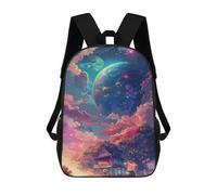 sinyumoney Fantasy Cosmic House Mochila Escolar, Bolso De Negocios, Bolso Para Portátil Duradero Para Campus, Actividades Al Aire Libre, Viajes Y Deportes 17inch