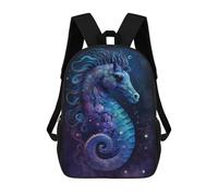 sinyumoney Fantasy Cosmic Seahorse Art Print Mochila Escolar Impresa En 3D 17inch Mochila Escolar Infantil Mochilas De Viaje Mochila Informal De Moda Para Niños Y Estudiantes