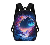 sinyumoney Fantasy Cute Baby Dragon Art Print Mochila Escolar Ligera Mochila Mochila Escolar Para Niños/Niñas/Adolescentes, Estilo 19., 17"