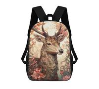 sinyumoney Fantasy Deer Art Print Mochila Escolar Infantil De 17 Pulgadas Con Estampado 3D De Películas De Anime Para Niños, Mochila De Viaje, Mochila Escolar Infantil